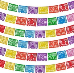 6 Packs 108 Ft Fiesta Party Decorations Mexican Party Banners Papel Picado Ba…