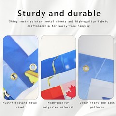 World Cup Flags 2026 Merchandise Decor 2PCS USA Canada Mexico Host Country Socce