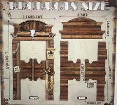 Wild West Party Decorations Cowboy Cowgirl Photo Booth Prop Saloon Door 85″x45″