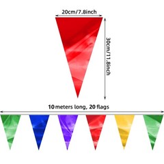 130FT Colorful Glitter Triangle Pennant Banner Flag Metallic Bunting Outdoor …