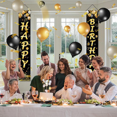Birthday Decorations Banner, Happy Birthday Door Sign for Men Women Boys Girls I