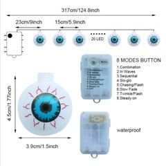 Halloween Eyeball String Fairy LED Colorful Lights Indoor/Outdoor Party Decor UK