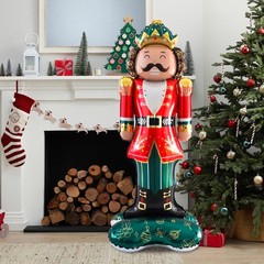 Christmas Balloons Party Decorations Indoor, 60 Inches Red Green Nutcracker F…