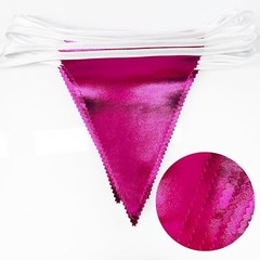 Hot Pink Party Decorations Triangle Pennant Banner Flag Rose