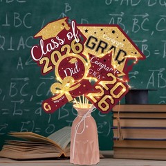 30 PCS Maroon Gold Graduation Table Centerpieces Sticks Class of 2026