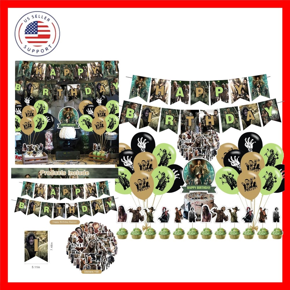The Walking Dead Party Supplies – Birthday Decorations for TV Show Theme With…