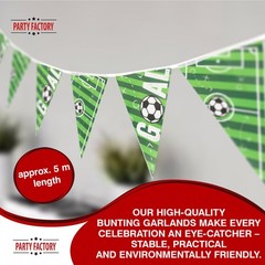 Soccer pennant banner green 16 ft
