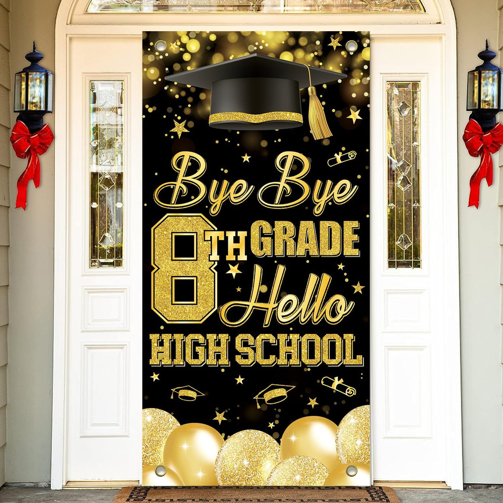 8TH Grade Graduation Decorations 2026, 8TH Grade Graduation Door Cover, Bye Bye