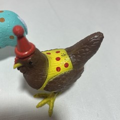 Ankyo Party Farm Animals Wearing Birthday Hats Lot Of 2 Sheep Rooster Chicken