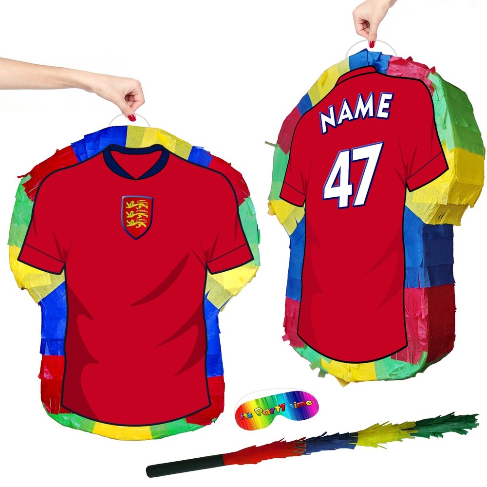 Personalised Shirt Pinata Soccer Jersey kit football party game Birthday Sports