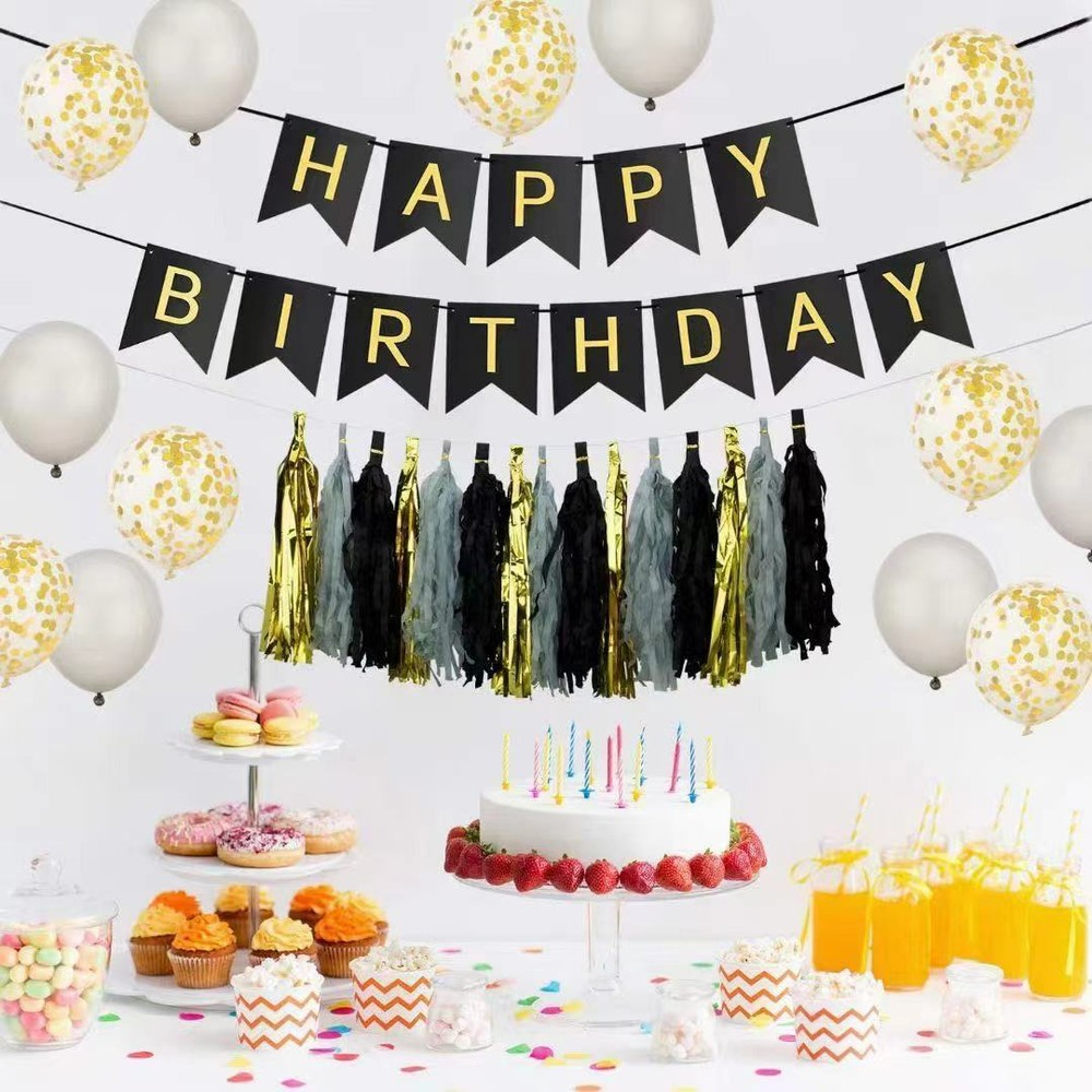 Happy Birthday Banner Ballon Birthday Decoration Girls and Boys Birthday Balloon