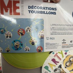 Despicable Me Minions Swirl Decorations 12 Pcs Value Pack Party Supply New