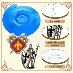 18 Pcs Medieval Knight Party Decorations Castle Table Topper Medieval Whirls …