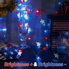 Independence Day Decor: 16FT Remote-Controlled LED Lights with Timer – 50 LEDs