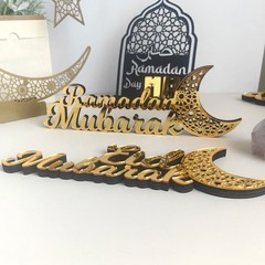 Ramadan Mubarak Acrylic Ornament Eid Mubarak Ramadan Kareem Decoration JQ