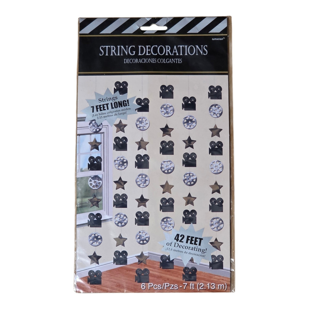Hollywood Lights Camera Action 7 FT x 42 FT String Decorations Amscan 671601