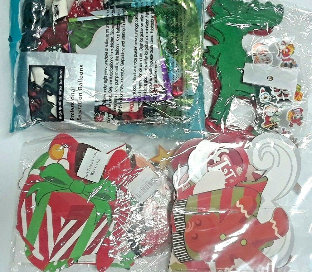 Christmas Decorations. Foil, selfie props, wall décor, reindeer banner