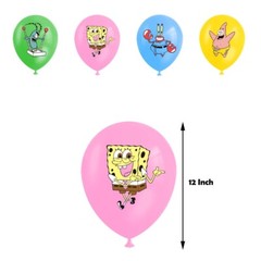 SpongeBob SquarePants Birthday Party Supplies Set，Balloons Banner Cake Toppers