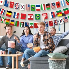 100 Countries String Flag Bunting Pennant Banner 82 Feet International