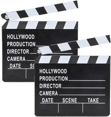 12-Count Movie Clapboard Decorations – Hollywood Party Supplies 7»x8»
