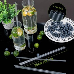 Clear Straws,200 Pcs Long Disposable Plastic Drinking Straws. (0.23»diameter…