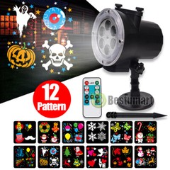 Christmas Snowflake Projector Laser Light LED Moving Xmas Party Yard Decor Lamp