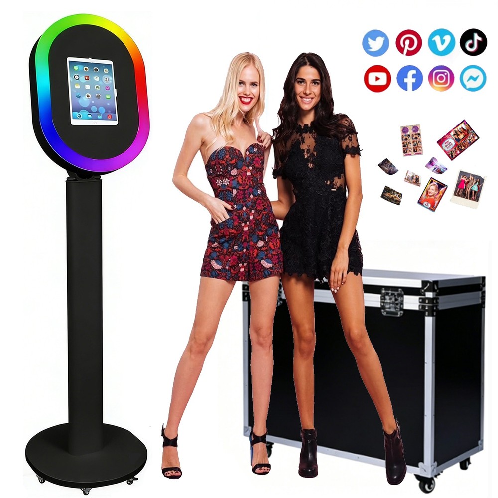 Portable Photo Booth Compatible with Any lpad with Flight Case for Wedding Party