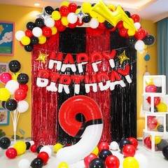 Cartoon Monster Red Black Yellow White Decorations Party Supplies Red And Bla…