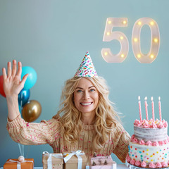 50Th Birthday Decorations Woman Man,Marquee Numbers for 50Th Wedding Anniversary