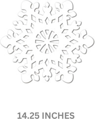 White Snowflake Cutouts – 24 Count Large Paper Snow Decorations for Winter Seaso