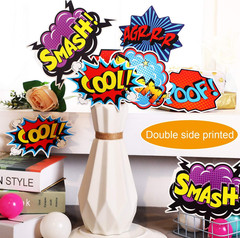 30 Pieces Hero Party Decorations Sign Cutouts Superhero Birthday Supplies Props!