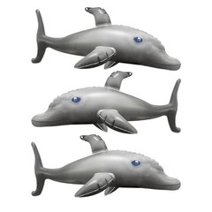 3PCS Dolphin Balloons – Realistic Inflatable Ocean Animals for Under the Sea Par