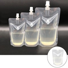 10pcs Clear Plastic Spouted Liquid Drink Bag Stand Up Pouch 100ml-500ml freeship