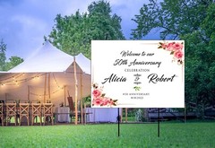 Personalized Wedding Anniversary Yard Sign, Decorations Welcome Sign, Home Décor