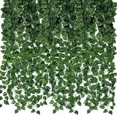 12pcs Artificial Vines 7 Feet Realistic Fake Ivy for Indoor Outdoor Use