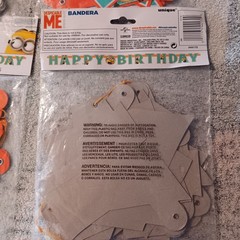 (3) Despicable Me Happy Birthday Banners / (2) Minion Goggles Kids Party Lot NEW
