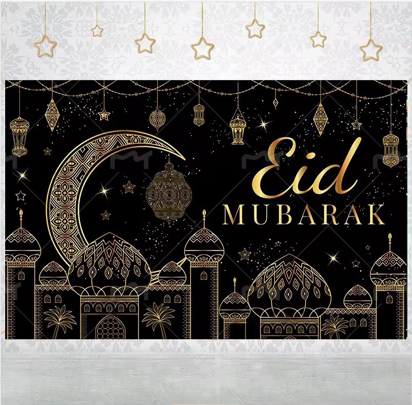 Eid Mubarak Party Decorations Ramadan Mubarak Backdrop Background for Ramadan Pa