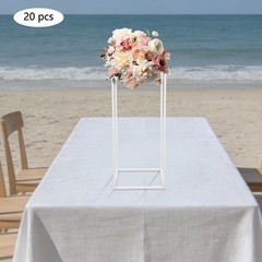 20pcs White Iron Wedding Flower Stands, Wedding Table Decorations, Floral Holder