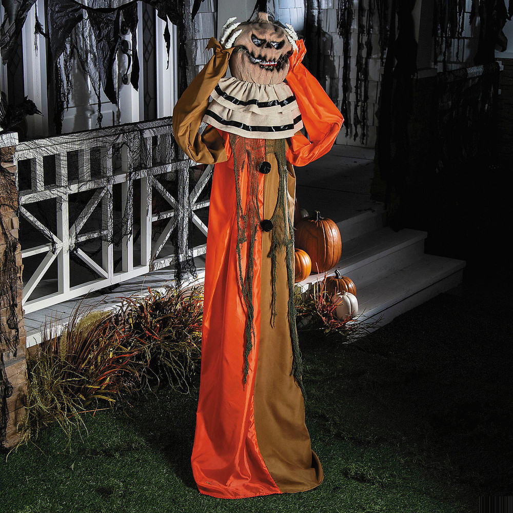 5 Ft. 10″ Animated Standing Pop-Up Pumpkin Man Halloween Decoration – ATC