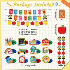 Back to School Decorations, Welcome Back to School Banner Set for Classroom | 17