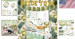 Bride to Be Sage Green Bachelorette Party Decorations