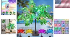 Compact 28 Color LED Palm Tree – Perfect Table Decor for Parties & Holidays