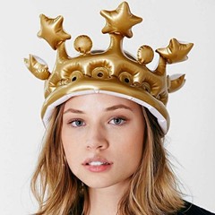 Unisex Inflatable Kid Crown PVC Reusable Cosplay Children Crown Decoration