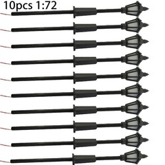 10PCS Model Railroad Train 1:72 Scale Lamp Posts Led Street Light Lamps 00 Gauge