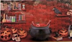 Witches Spell Photo Prop Wall Backdrop Scene Setter Haunted Halloween party