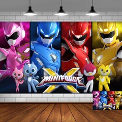 Mini Force Party Supplies Birthday Backdrop Banner Vinyl for Kids Birthday 5x3ft