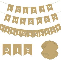 Customizable Beige Swallowtail Flags – 24 DIY Banners for Every Celebration