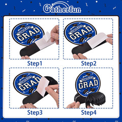 9PCS Graduation Party Decorations Class of 2026 Congrats Grad Table Centerpiece