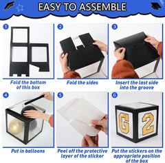 Graduation Decorations 2026, Blue Black Graduation Party Decorations 123Pcs B…
