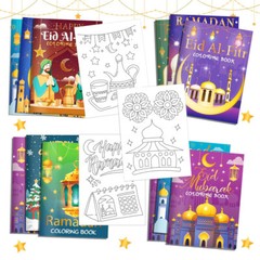 Ramadan Eid Mubarak Party Mini Coloring Book Graffiti Painting Book ET
